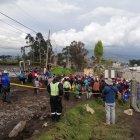  El deslizamiento se registró en el barrio Santa Teresita, en Conocoto.  