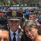  Cedrik Álvarez en una foto durante un evento de los bomberos. 