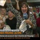  La reportera estaba en una retransmisión en directo cuando supo que era una de las agraciadas de un premio de lotería. 