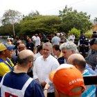  El presidente de Colombia, Iván Duque, durante su visita al puente fronterizo Francisco de Paula Santander, entre Colombia y Venezuela, en Cúcuta. 