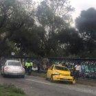  El percance ocurrió entre un autobús de servicio urbano y un taxi 