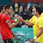  Los tenistas nacionales Roberto Quiroz y Gonzalo Escobar se enfrentaron a Marcelo Barrios y Alejandro Tabio. 