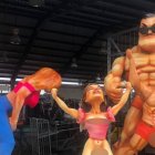  Los monigotes terminados que fueron decomisados.  