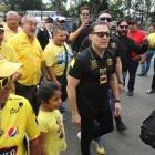  Alfaro agradeció a los socios en su llegada y estadía en el Monumental. 