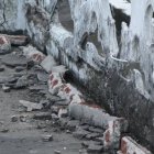  Parte de la estructura del templo está tan deteriorado que se ha ido cayendo de a poco. 