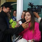  El artista mostró toda su soltura y cordialidad con la prensa 