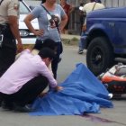  El fallecido quedó tendido en una calle de Chone, provincia de Manabí.  