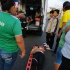  Los estudiantes fueron llevados al hospital en ambulancias del Cuerpo de Bomberos. 
