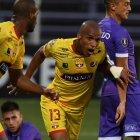  Ely Esterilla, autor de uno de los goles con los cuales Barcelona venció de visitante a Defensor por Copa Libertadores. 