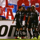  Jugadores del Independiente del Valle en su partido contra Universidad Católica de Chile. 