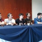  Agrupación española Dvicio realizó una rueda de prensa antes de su concierto.  