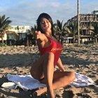  Captura del vídeo donde, la modelo baila la canción ‘X’, de Nicky Jam.  