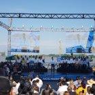  La presentación de Morales se realizó al pie del río Guayas en la explanada del MAAC (centro de Guayaquil) y reunió a simpatizantes de varios cantones del Guayas. 