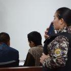  El único detenido que existe aún es este proceso llegó ala diligencia acompañado de la guardia penitenciaria. 