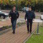  El ministro Cesar Navas a su llegada al Ecu 911, en Itchimbia. 