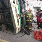 El vehículo se volcó en una vía al suroriente de Quito 