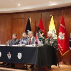  El ministro ecuatoriano de Defensa, Oswaldo Jarrín, habló sobre el supuesto intercambio de mensajes el lunes 14 de mayo. 