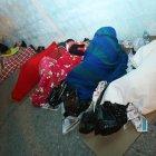  Pernoctan en una vereda diagonal al Consejo  Nacional Electoral. 