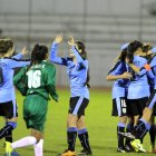  Las jugadoras demostraron su emoción al final del partido.  