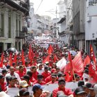  Manifestantes salieron a las calles por el Día del Trabajador.  
