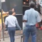  Las personas observaron el altercado sin intervenir.  