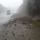  El clima causa pequeños deslizamientos de tierra. 