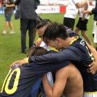  Jugadores celebran luego de ganar el Mundial. 