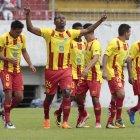  Imagen referencial. Jugadores de Aucas en su encuentro con El Nacional. 