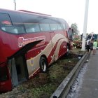  El bus quedó varado hasta horas de la mañana.  