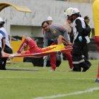  Juan Rivas quedó lesionado en su partido contra el Delfín. 