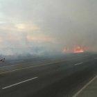  Este el cuarto incendio forestal que ocurre en menos de una semana en esta vía. 