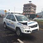  Estado del patrullero donde se movilizaban los uniformados.  