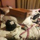  Así fue cómo los delincuentes dejaron la vivienda.  