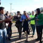  Fernando Alvarado, exsecretario de Comunicación, llegó a la Fiscalía escoltado por agentes policiales. (Gustavo Guamán / Expreso) 