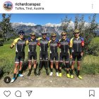  Ciclistas representantes de Ecuador en Austria. 
