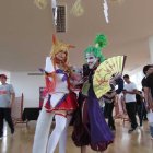  Shirley Quiroz  y Julio Minchala en sus trajes. Cuando sale del personaje ella es ingeniera en turismo y él es estudiante de comunicación audiovisual.  