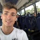 Juan Ignacio Dinenno, nuevo delantero de Barcelona, hace  la pretemporada en Miami. El argentino en el bus que traslada a los jugadores al hotel.  