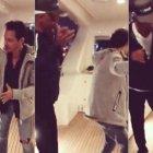  Will Smith y Marc Anthony en una clase de salsa. 