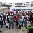  Hinchas de Aucas y Liga de Quito esperan el encuentro.  