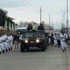  El cuerpo fue escoltado por sus compañeros. 