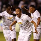  Jugadores de Liga de Quito en el partido frente a Universidad Católica.  