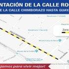  El tramo intervenido va desde la calle Chimborazo hasta la Guayaquil. 