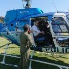  El general Enrique Espinosa de los Monteros, jefe de la Zona Tres de la Policía, realizó eñe sobrevuelo junto con el gobernador. 