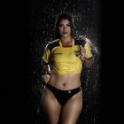  Lisbeth se puso la camiseta para apoyar a la Tri, que juega este viernes ante Jamaica. 