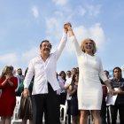  El anuncio oficial de la candidatura de Cynthia Viteri se realizó en el Malecón 2000. (Twitter Jaime Nebot) 