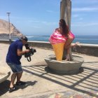  Belén en el tras cámaras de la promoción de su segmento. 