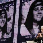  El hermano de la joven italiana desaparecida en 1983 Emanuela Orlandi, Pietro Orlandi, participa en un programa de la televisión italiana en Roma (Italia)  