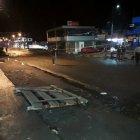  Así fue como quedó el lugar luego del atentado. 