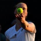  La belga Alison Van Uytvanck durante su partido de segunda ronda contra el español Garbine Muguruza. 