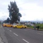  En el Puente Internacional de Rumichaca, frontera con Colombia, empezó la paralización y se dispuso un fuerte dispositivo policial. 